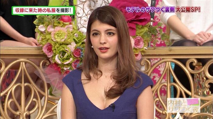 【Chest chirp image】 Talents who earn viewership by showing off a little cleavage w 6th image