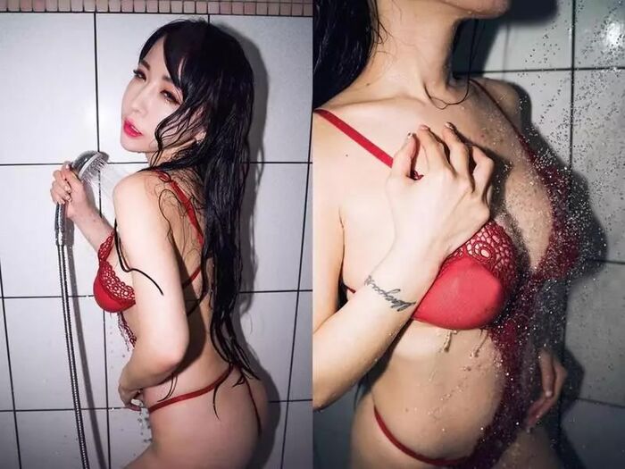Tang Tzu 涵穿上粉紅色性感內衣布類太少雙球包不住呼之欲出辣翻 (24P) 10th image